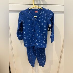 Babyhug 18-24m Blue Snowflake Kids Pajamas